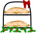 Festive Christmas Dinner Clip Art Free Clip Art Of Two Holiday Pies In    