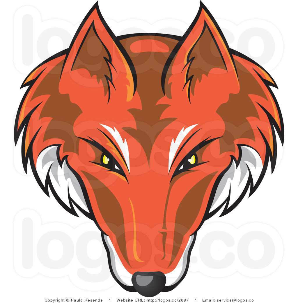 Fox Face Clipart Royalty Free Orange And White Fox Face Logo By Paulo    