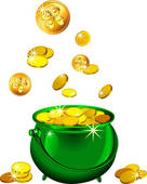 Gold Coins Clip Art Pirate Green Pot With Gold Coins