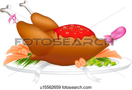 Holiday Food X Mas Christmas Cuisine Turkey View Large Clip Art    
