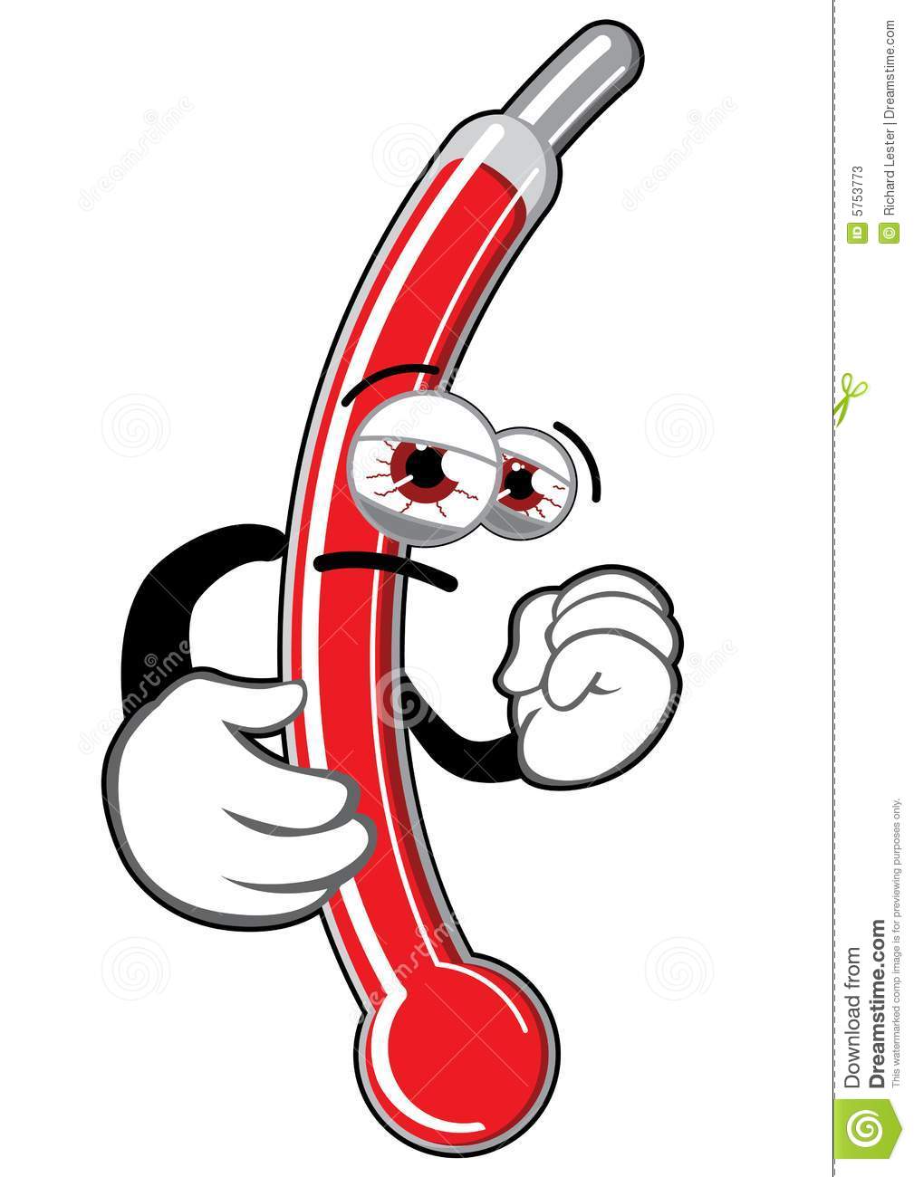 Hot Thermometer Clip Art Sick Thermometer 5753773 Jpg