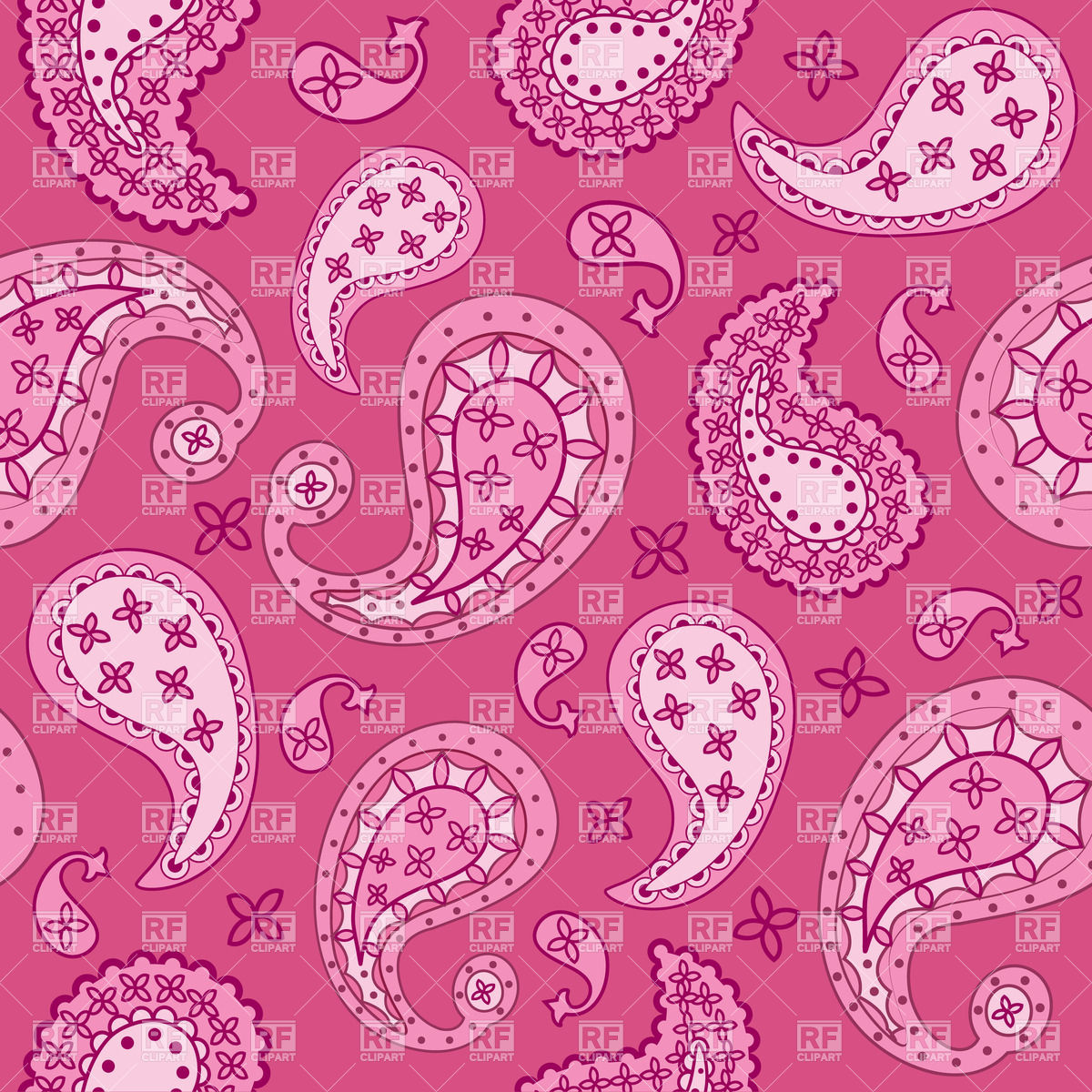 Pink Paisley Floral Pattern Download Royalty Free Vector Clipart  Eps