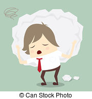 Popular Businessman Serious Stress Concern Confused Hard Work Clipart
