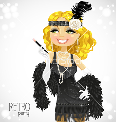 Retro Glamour Gangster Girl Vector By Yadviga   Image  1087711    