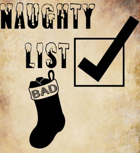 Santas Naughty List Png Christmas Stocking Words Text Clip Art Digital