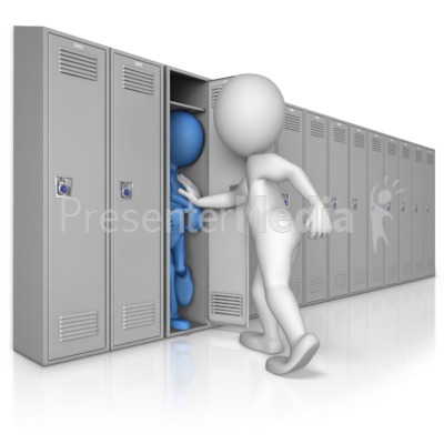 Stuffed Into Locker By Bully   Presentation Clipart   Great Clipart