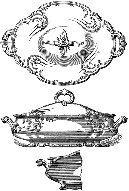The Three Views Of A Covered Dish   Clipart Etc