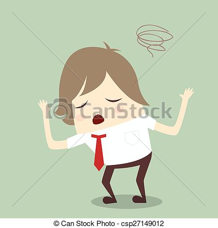 Vector Clip Art Of Popular Businessman Serious Stress Concern Confused