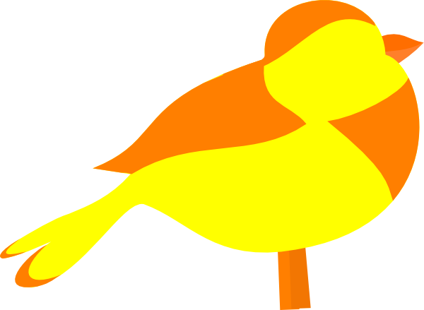 Yellow Bird Easy Clip Art At Clker Com   Vector Clip Art Online    