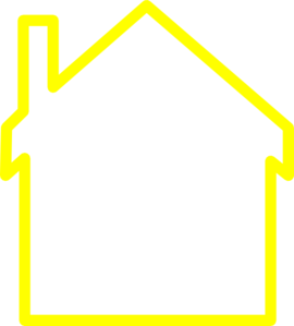 Yellow House Outline Clip Art At Clker Com   Vector Clip Art Online