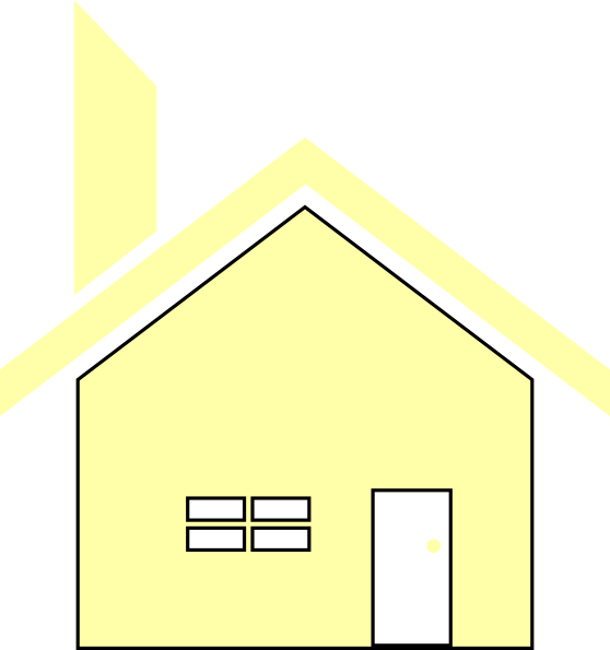 Yellow Simple House Clip Art At Clker Com   Vector Clip Art Online