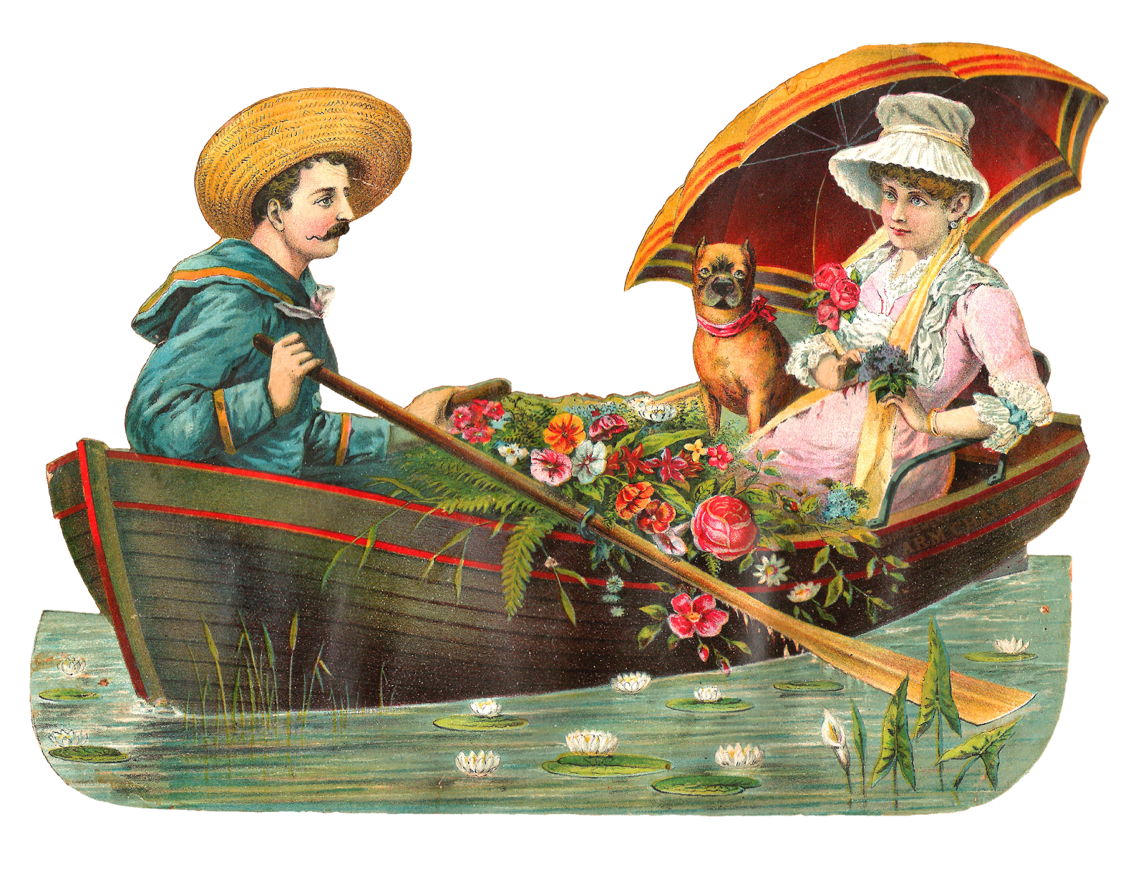 Antique Images  Free Romantic Clip Art  Victorian Graphic Of Couple In    