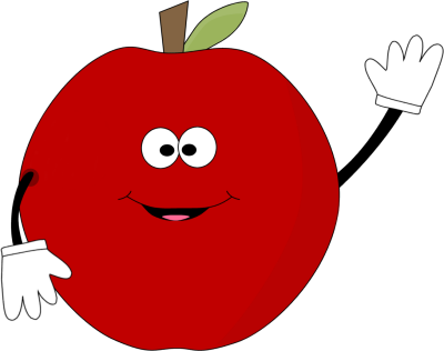 Apple Clip Art Image   Clip Art Image Of A Red Apple With A Cute Happy