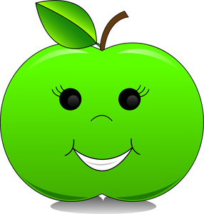 Apple Clipart Image   Happy Smiling Green Apple Fruit Character