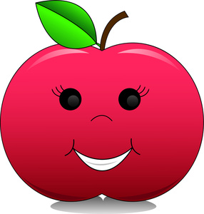 Apple Clipart Image   Happy Smiling Red Apple Fruit Character