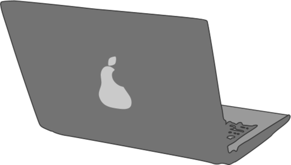 Apple Laptop Comic   Vector Clip Art