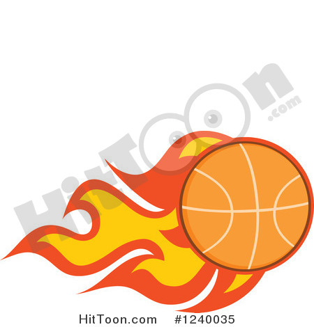 Basketball On Fire Clip Art