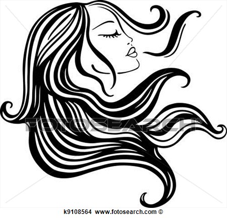 Beautiful Woman View Large Clip Art Graphic
