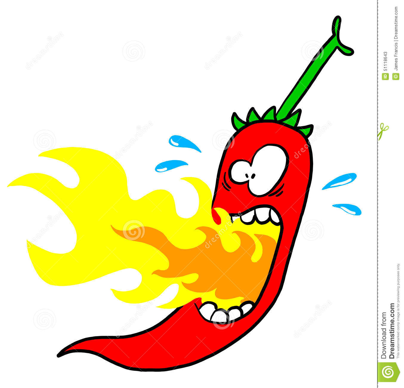 Chili With Mouth On Fire Stock Illustration   Image  51118643