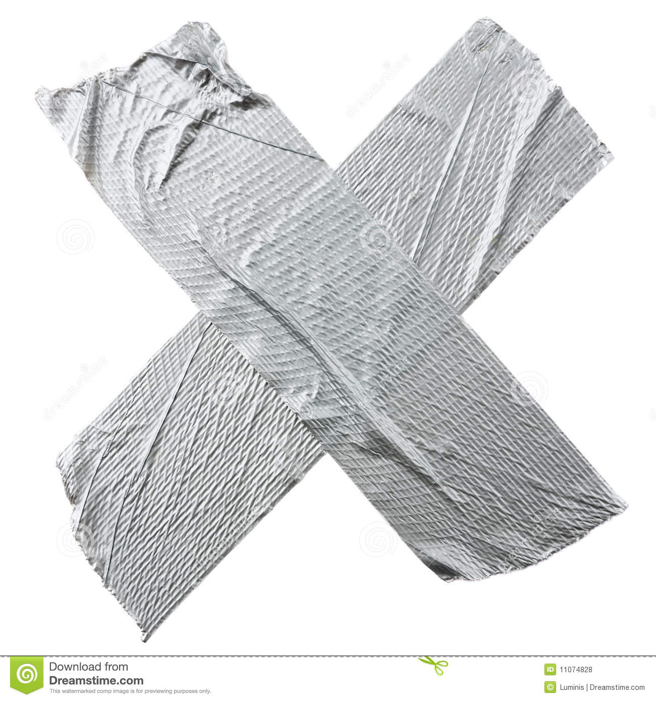Crossed Duct Tape Strips Royalty Free Stock Photos   Image  11074828