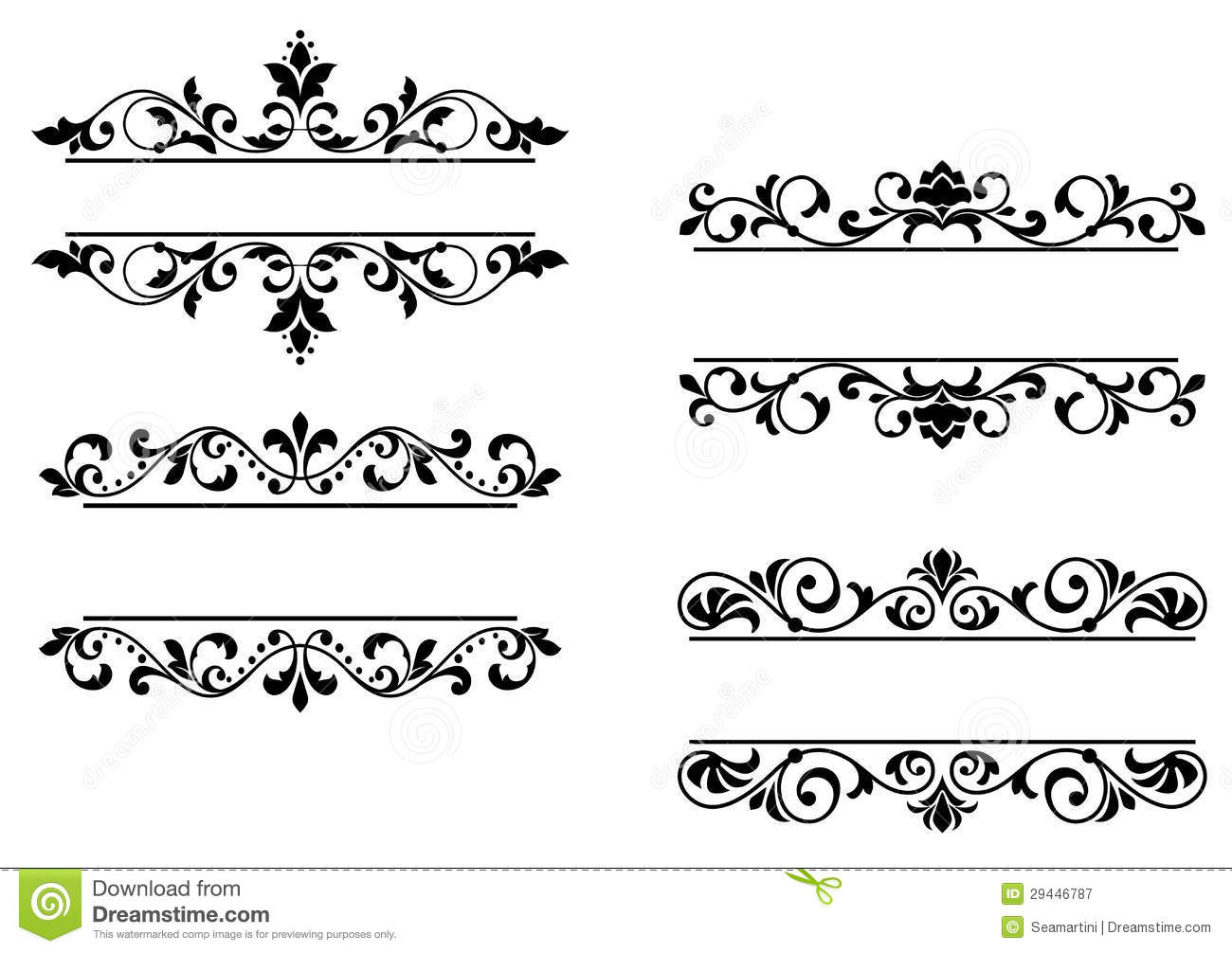 Floral Headers And Borders Royalty Free Stock Photography   Image