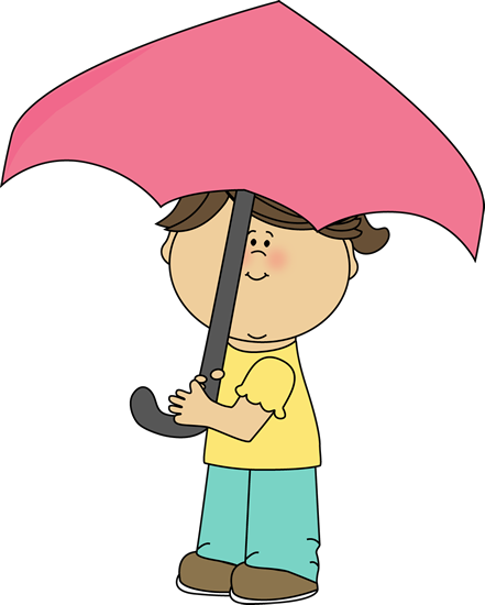 Girl With An Umbrella Clip Art   Little Girl With An Umbrella Image