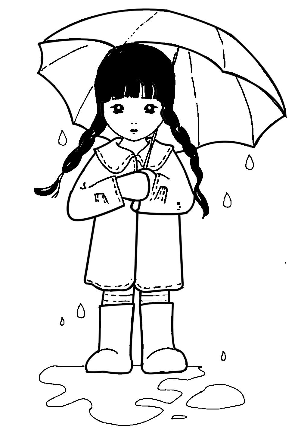 Girl With Umbrella Clipart   Free Cliparts