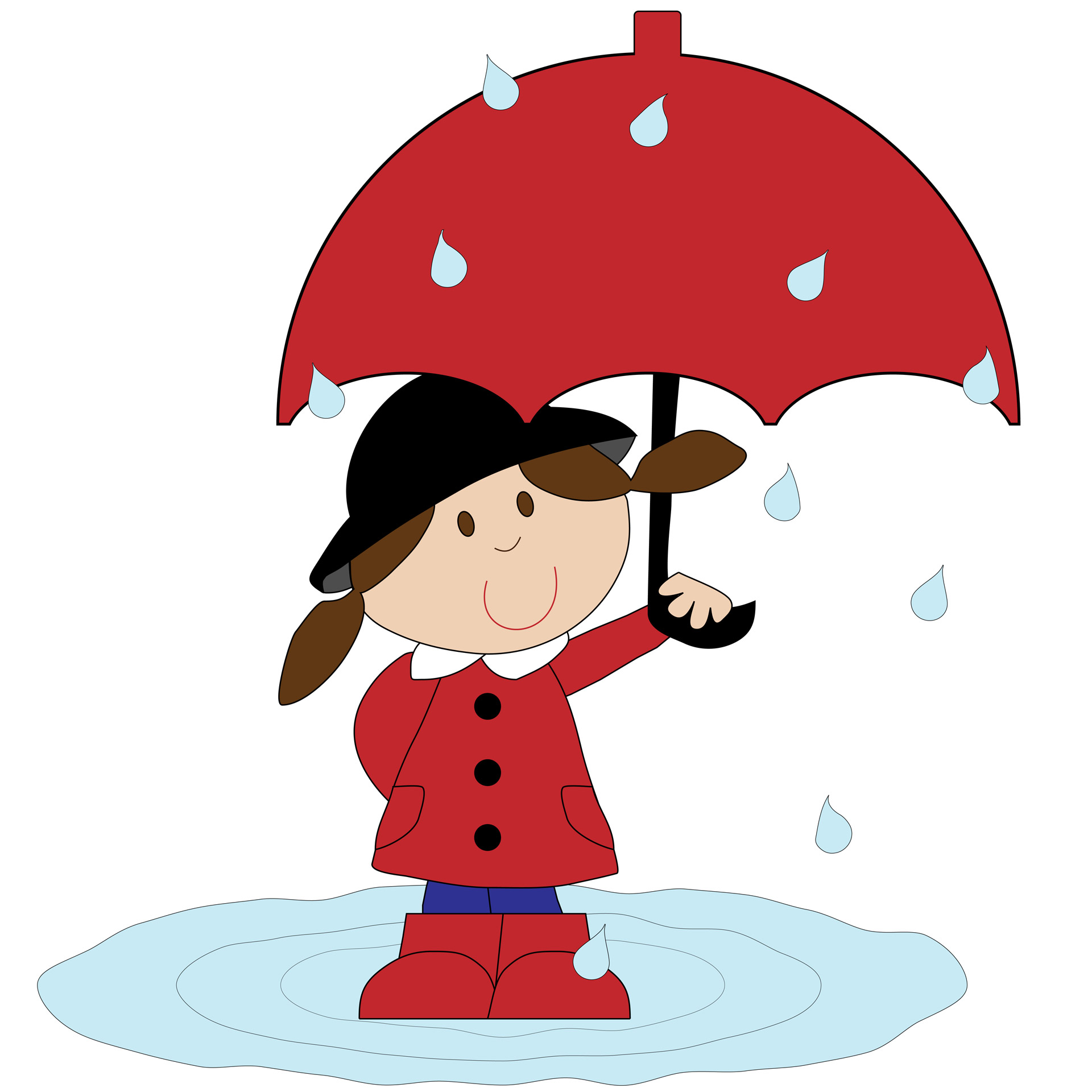 Girl With Umbrella Free Stock Photo Hd   Public Domain Pictures