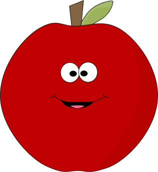 Happy Apple Clip Art Image   Clip Art Image Of A Red Apple With A Cute