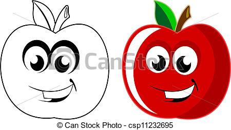 Happy Apples Csp11232695   Search Clip Art Illustration Drawings And