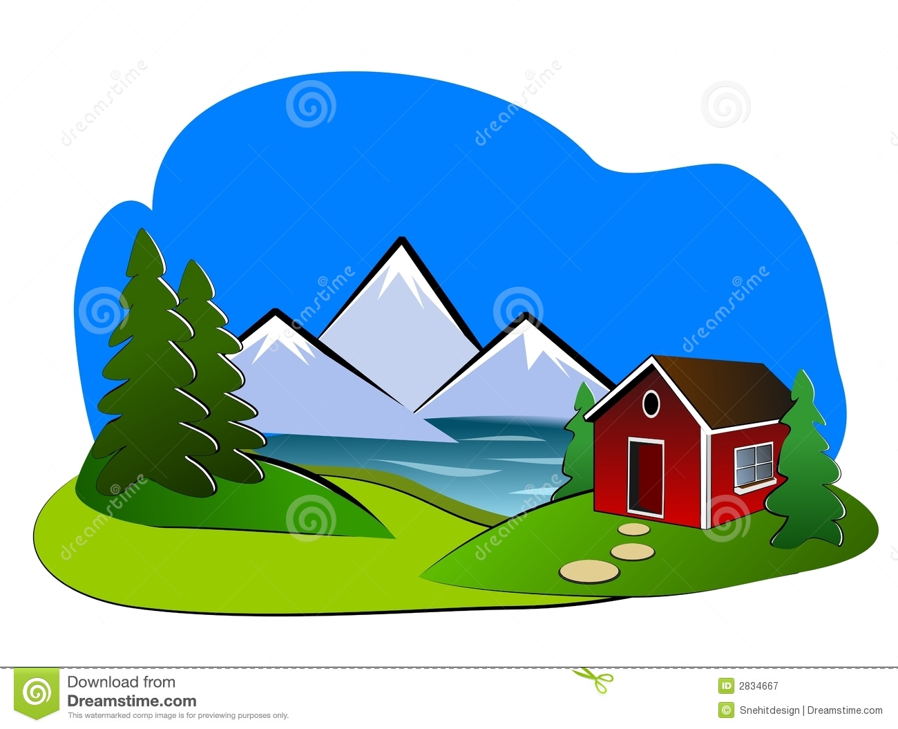 Landscape Clipart Royalty Free Stock Photography   Image  2834667