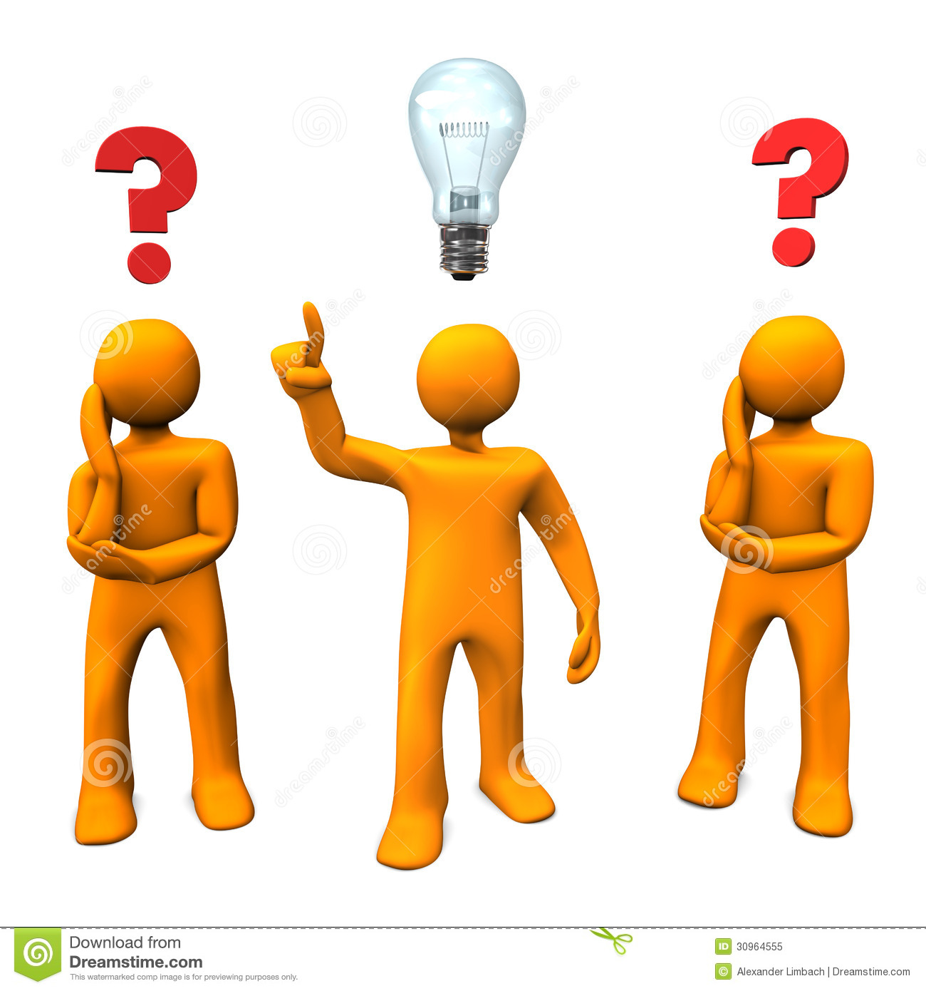 Manikins Questions Idea Royalty Free Stock Photo   Image  30964555