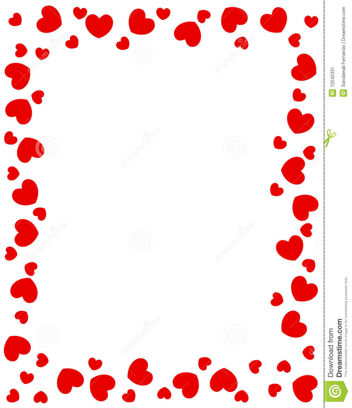 More Similar Stock Images Of   Red Hearts Border