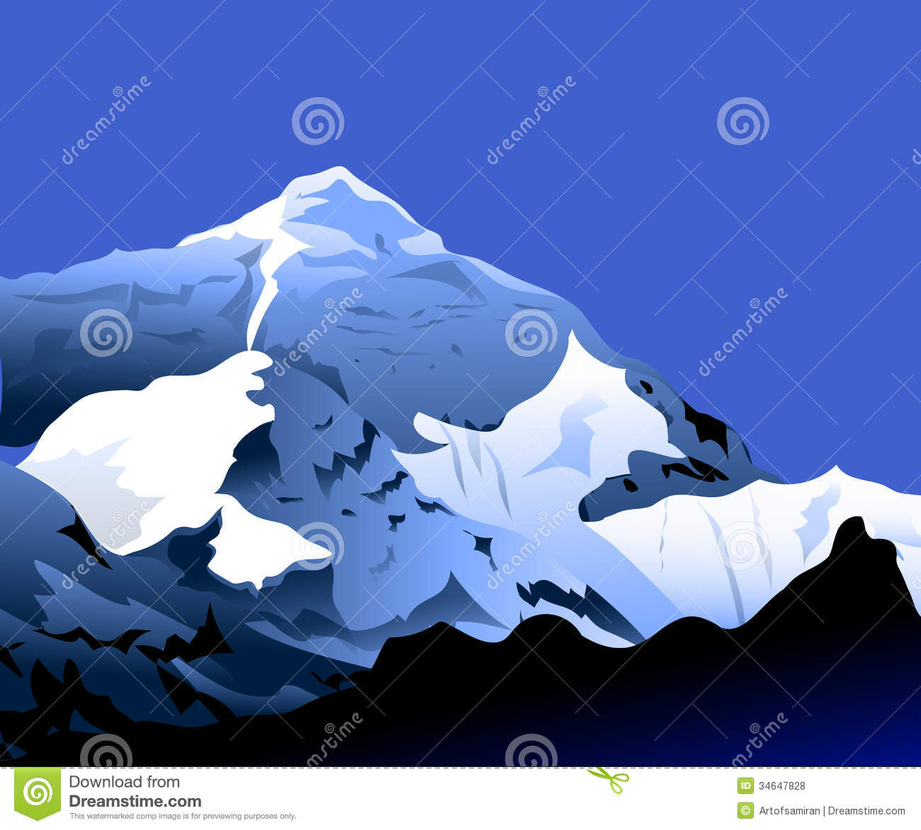 Mt Everest At Morning Royalty Free Stock Photos   Image  34647828