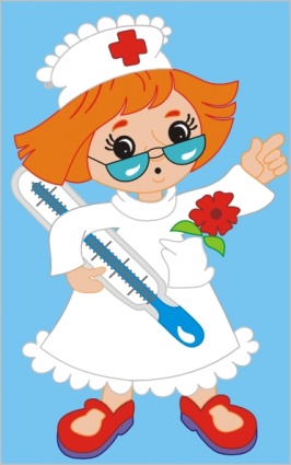 Nurse Cartoon Thermometer Free Help Hat Aid Glasses Care Medical