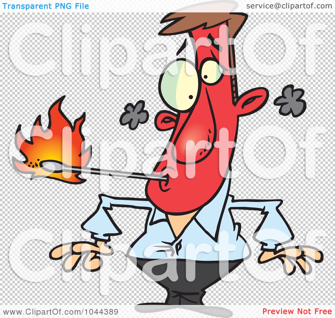 Royalty Free  Rf  Clip Art Illustration Of A Cartoon Fire Eater