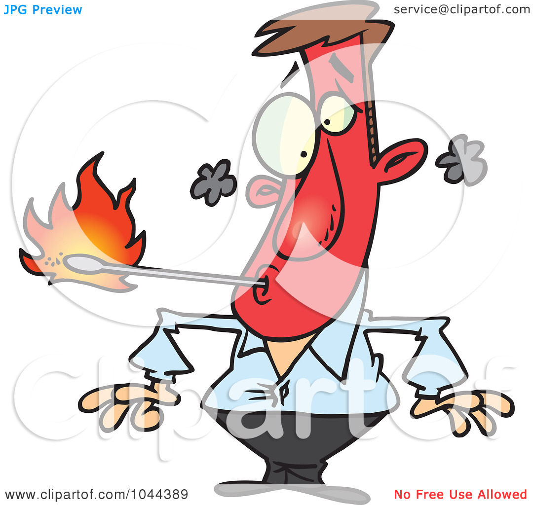 Royalty Free  Rf  Clip Art Illustration Of A Cartoon Fire Eater