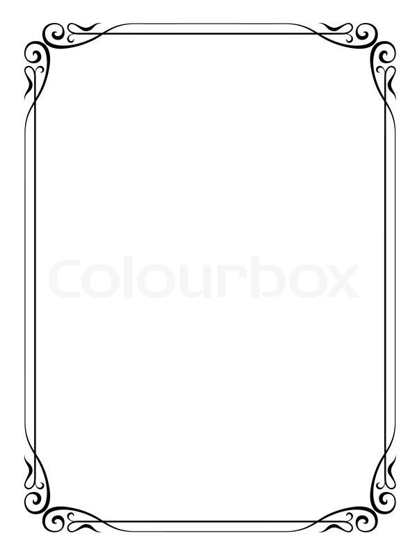 Simple Ornamental Decorative Frame   Vector   Colourbox