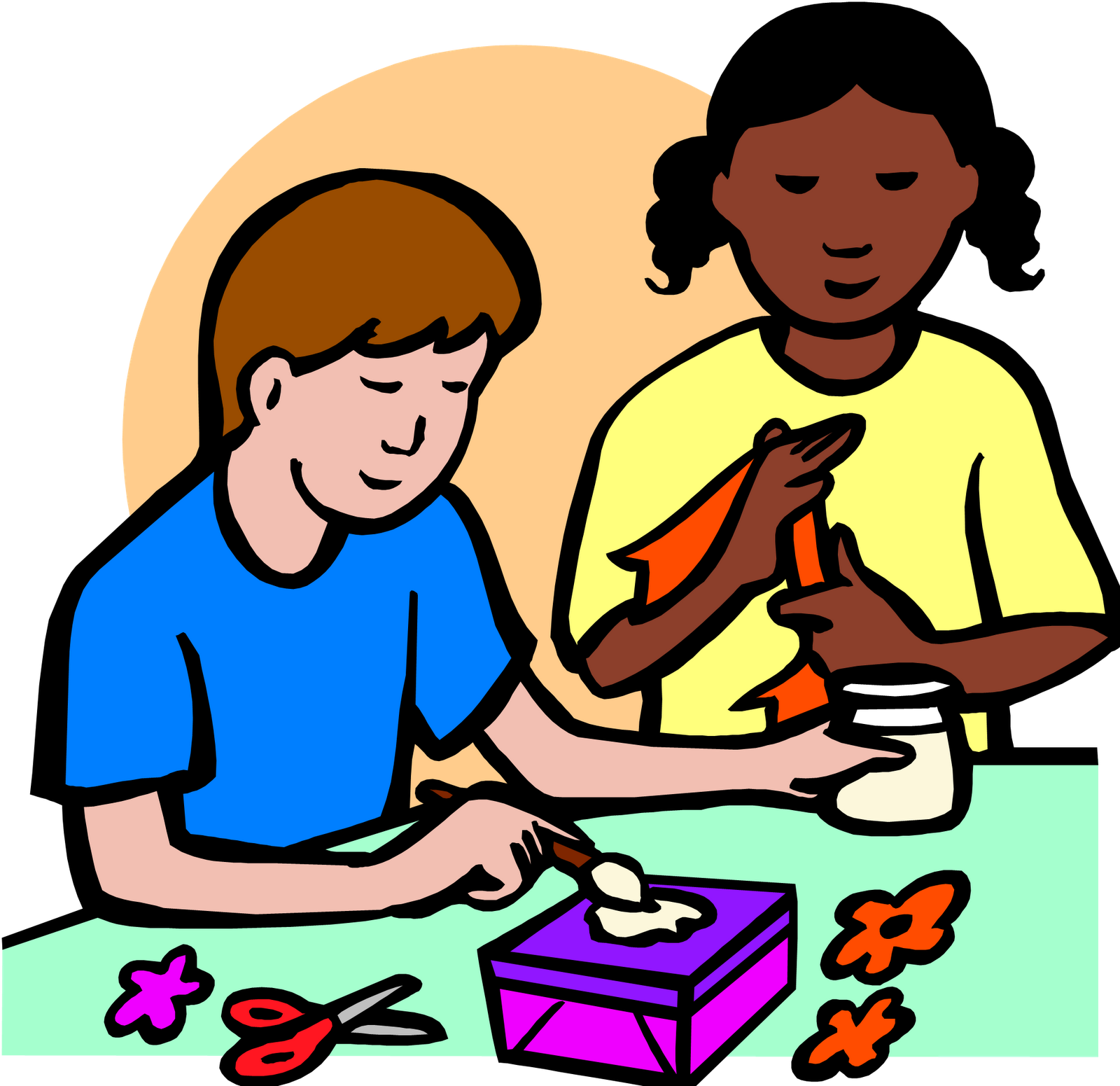 Arts And Crafts Clip Art Kids Doing Crafts Clip Art Religious Fathers    