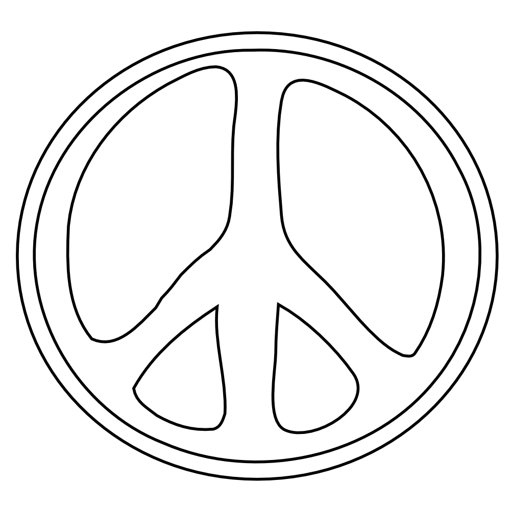 Back And White Peace Sign Free Cliparts That You Can Download To You