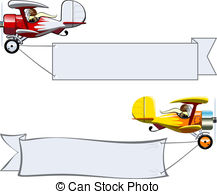 Cartoon Biplane Clip Art