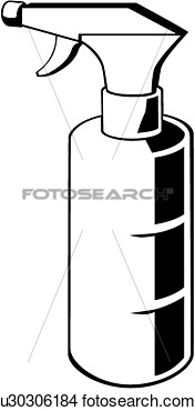 Cleaning Household Spray Bottle View Large Clip Art Graphic