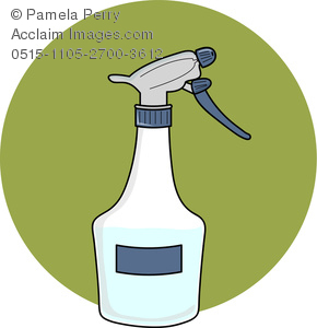 Clip Art Image Of A Plastic Spray Bottle For Cleaning   Acclaim Stock    