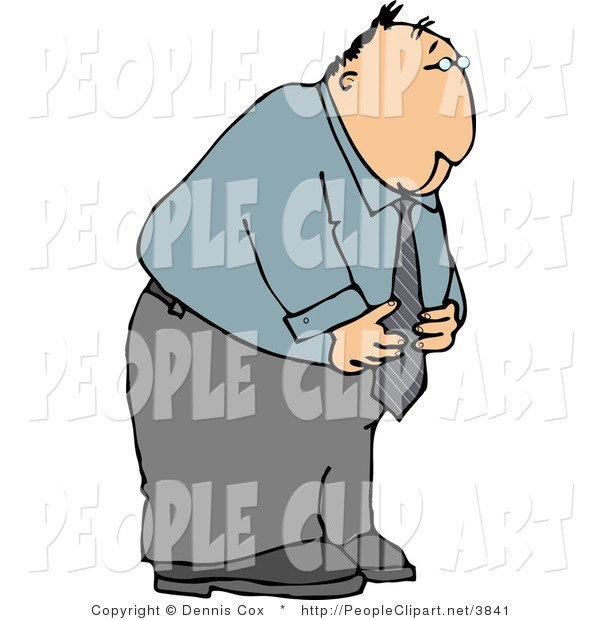 Clip Art Of A Business Manager With An Upset Stomach By Djart    3841
