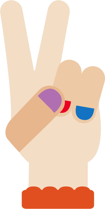 Clip Art Of A Hand With An Orange Sleeve And Painted Nails Giving The