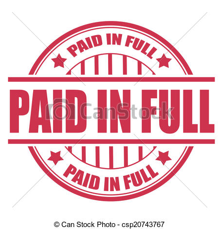 Clip Art Vector Of Paid In Full Stamp   Paid In Full Grunge Stamp With    
