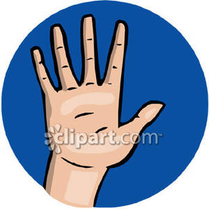     Fingers   The Sign Language Number 5   Royalty Free Clipart Picture
