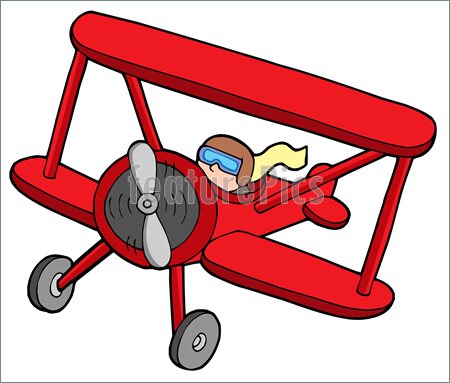 Flying Red Biplane Illustration  Clip Art To Download At Featurepics