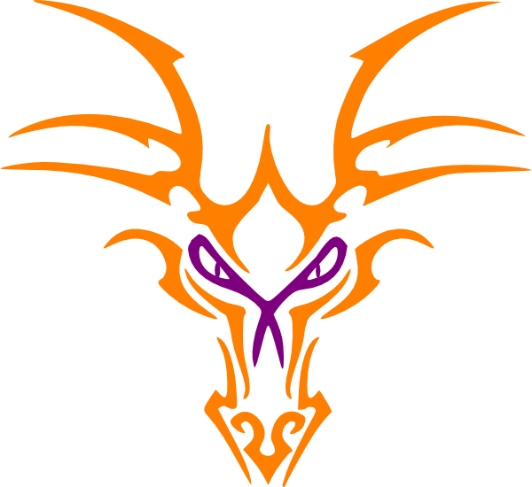 Orange Dragon Icon Clip Art At Clker Com   Vector Clip Art Online