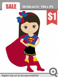 Superheroes Super Girl Clipart More